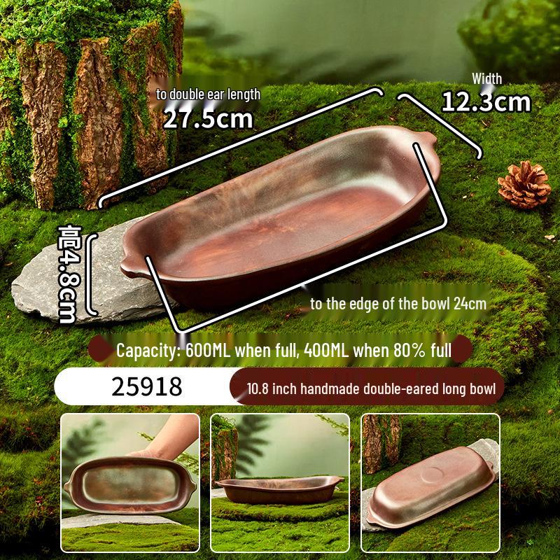 Melamine Plate for Gourmet Hot Pot, Barbecue & Shrimp: Mountain & Field Design