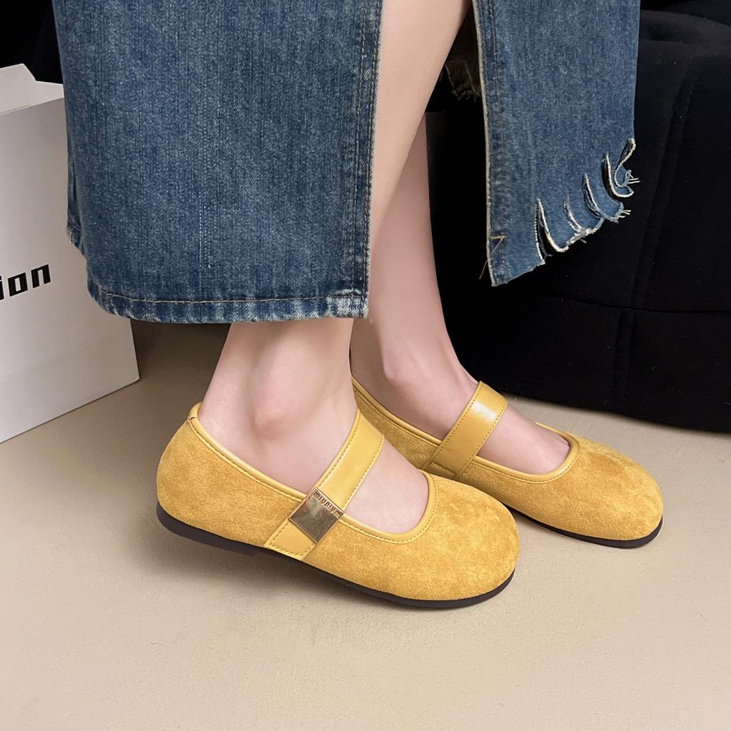 Stepping on shit feeling retro single shoes women's 2025 summer new one-pedal lazy casual pregnant women soft-soled leather beanie shoes