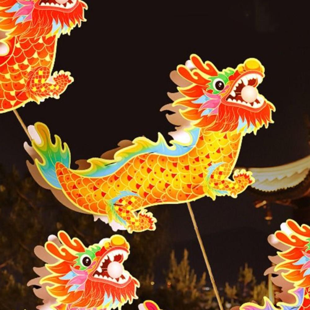 Handmade Dragon Dance Lantern Traditional LED Lantern Toys  Mid-Autumn Festival