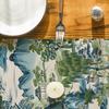 Artoid Mode Chinoiserie Vintage Style Mountain Fall Table Runner, Seasonal House Trees Kitchen Dining Table Decoration for Home Party Decor 13x36