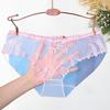 Low-rise Embroidery Flower Lace Women Briefs Quick Drying Fine Sewing Ultra-thin Transparent Sexy Underpants