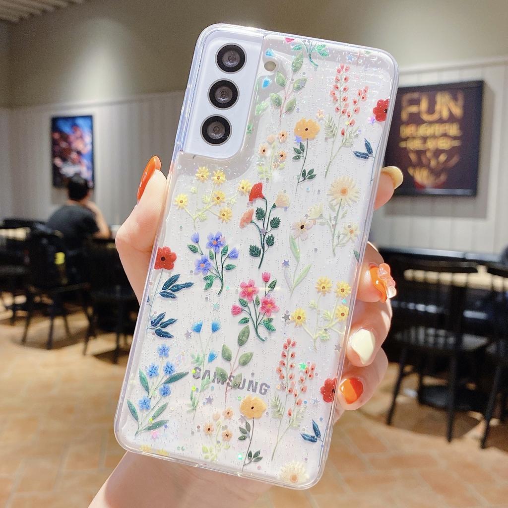Niche Fresh Floral Mobile Phone Case Suitable for Samsung S25 Galaxy A36S24 S23U Rubber Soft Shell A56A26
