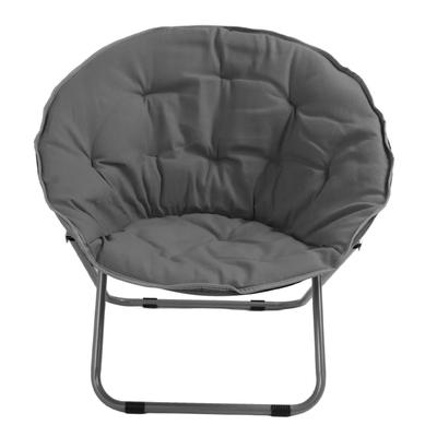 Round Folding Chair Oversize Padded Moon Chair Soft Stable Portable Foldable Chair for Camping