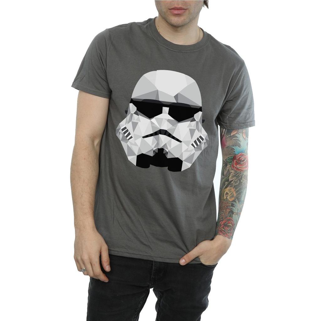 STAR WARS Mens Stormtrooper Geometric Helmet T-Shirt