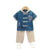 Boys Hanbok Summer Suit Retro Baby Tang Suit Summer Ancient Style Male Cotton Linen Ancient Clothing Thin Section Hemp Chinese Wind