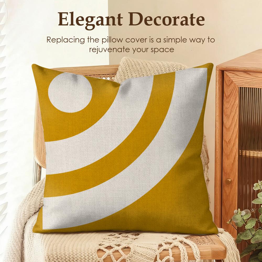 Midcentury Modern Kissenbezug Natürliches Leinen Bio-Stoff Beidseitiger Druck Sofa Heimdekor Geschenk Kissenhülle