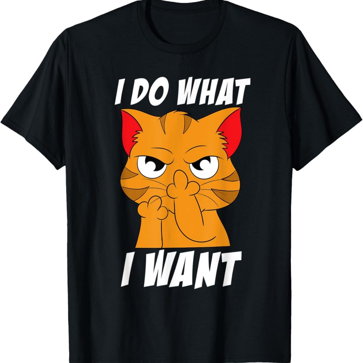 I do what I want with my cat funny cat meme Men Women Kids T-Shirt S