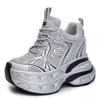 Thick-soled inner height increase 12CM dad shoes women's autumn new mesh breathable casual shoes small sports shoes