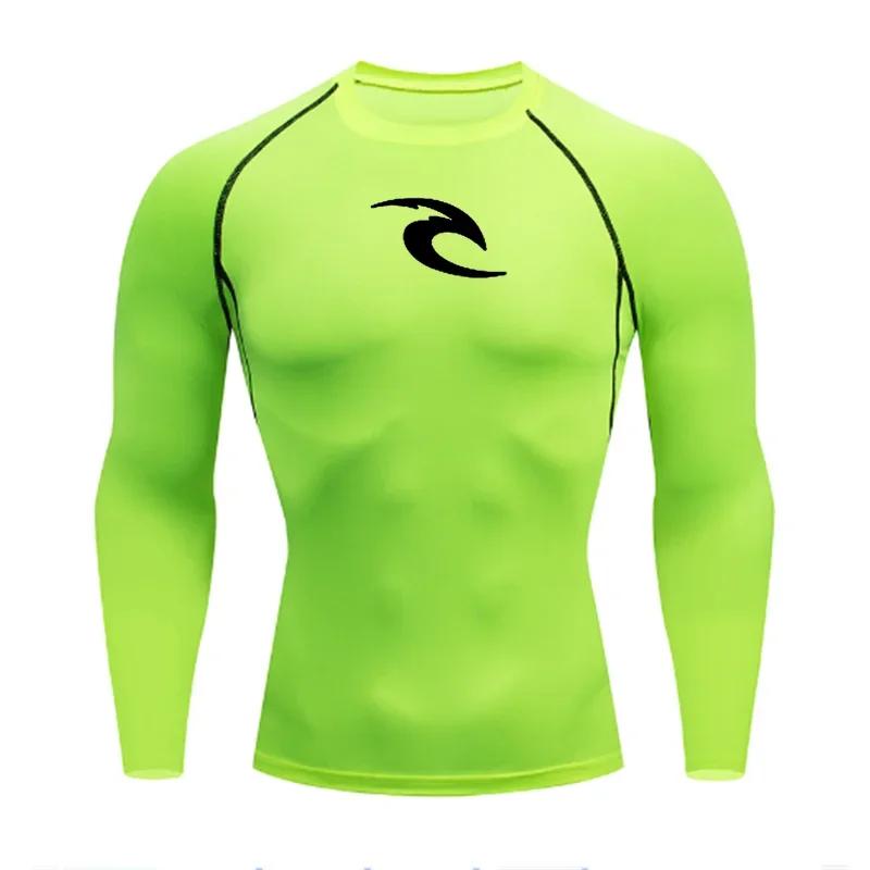 Men's Boxing Training Bottoming Long-sleeved Compression Shirt Outdoor Running Breathable Quick-drying Elastic T-shirt S-3XL