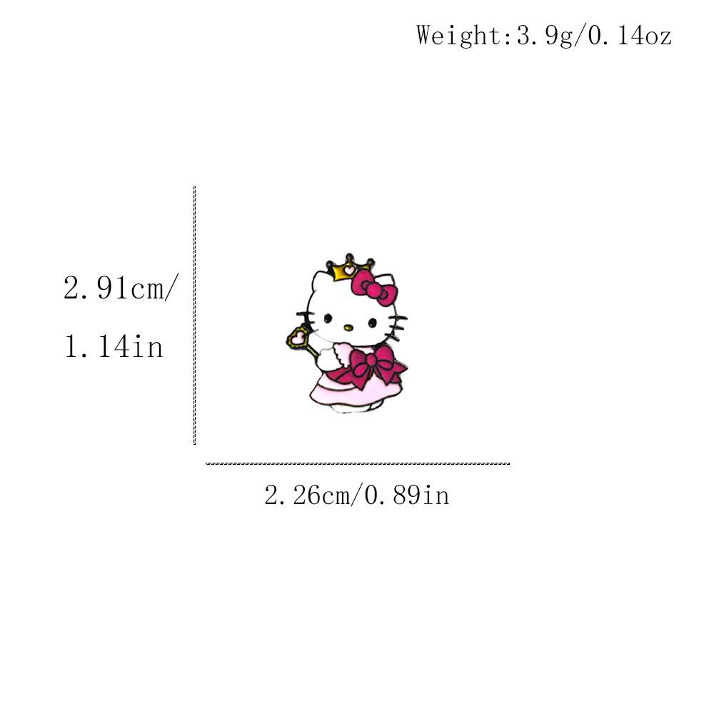 Cute Cartoon KT Cat Halloween Brooch - Sanrio Metal Badge, Alloy Cat Pin Accessory