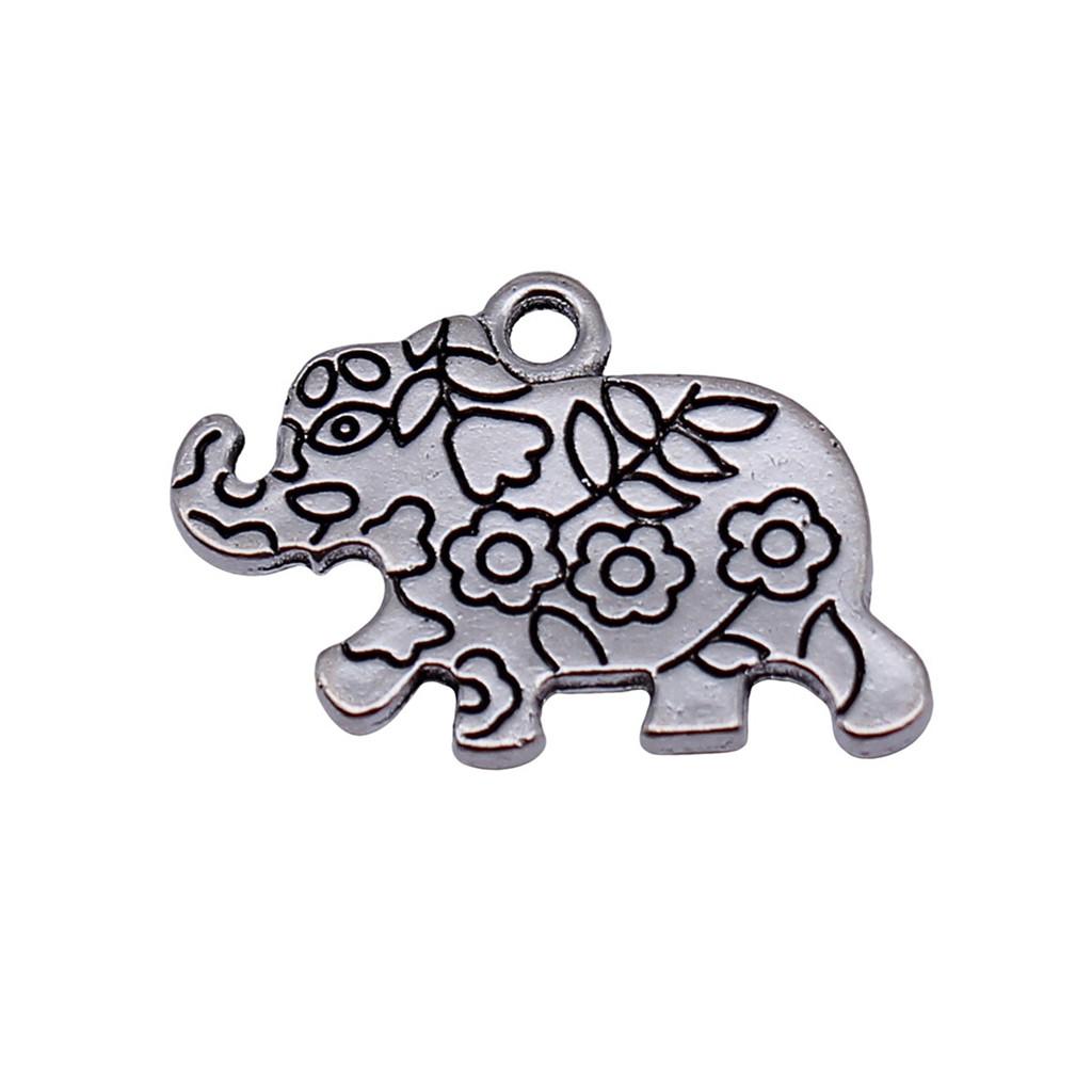 Antique Style Elephant Charms Metal Animal Pendants For DIY Jewelry Keychain Bag Accessories
