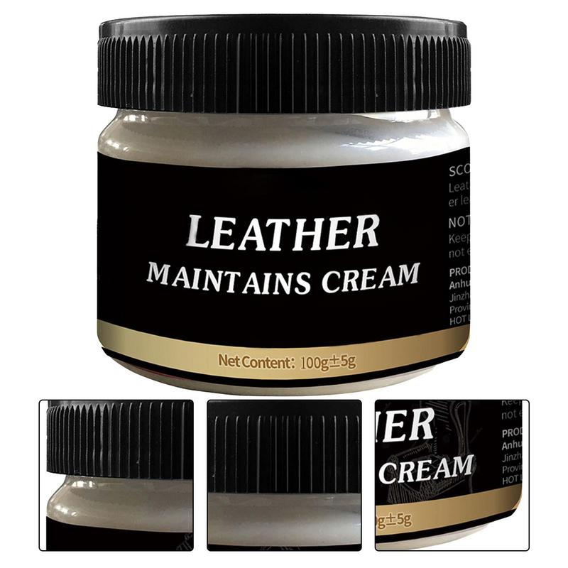 Leather Care Cream Leather Repair Polishing For Couches Deep Nourishing Recoloring Balm Dark Brown Furniture Leather