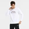 Li-Ning Ping Pong Series Solid Color Letter Logo Print Pullover Casual Crew Neck Sweatshirt Unisex Tops White AWDT281-1