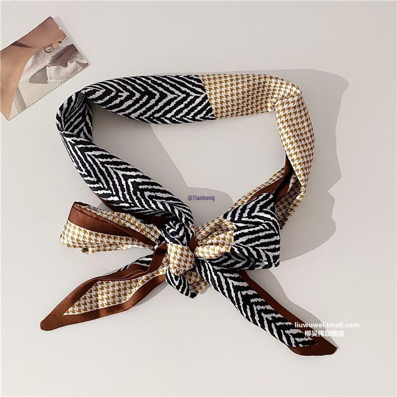 Damski Jedwabny Szalik Pasek Podkreślający Talię do Dżinsów - Stylowy Letni Dodatek