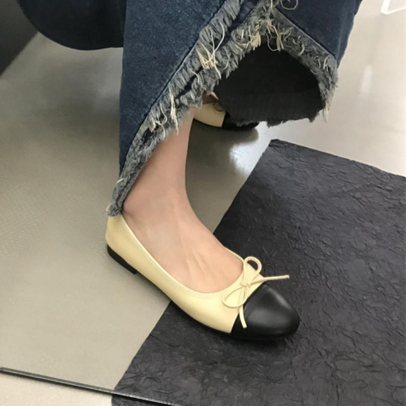 

Женские кожаные балетки Модные с круглым носком Повседневные балетки с бантом Мягкие мокасины Бежевые туфли Мэри Джейн в стиле Лолита 40 абрикосовый