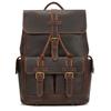 New Design 2026 crazy horse leather men's computer bag male leather backpack and retro large capacity school backpack bag