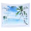 Tapestry 6.6x4.9ft Polyester Fiber Material Beach Landscape Pattern Wall Hanging Tapestry for Bedroom Living Room