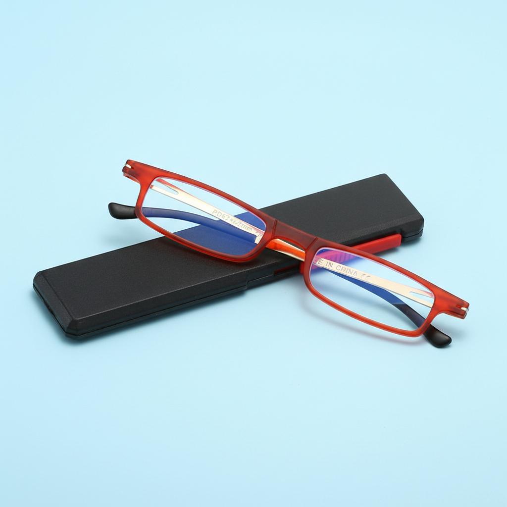 Blue Ray Blocking Anti-Blue Light Folding Reading Glasses Ultralight Eye Protection Optical Eyeglass with Glasses Box