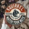 Charming Vintage Squirrel Feeding Tin Sign Home Wall Decor