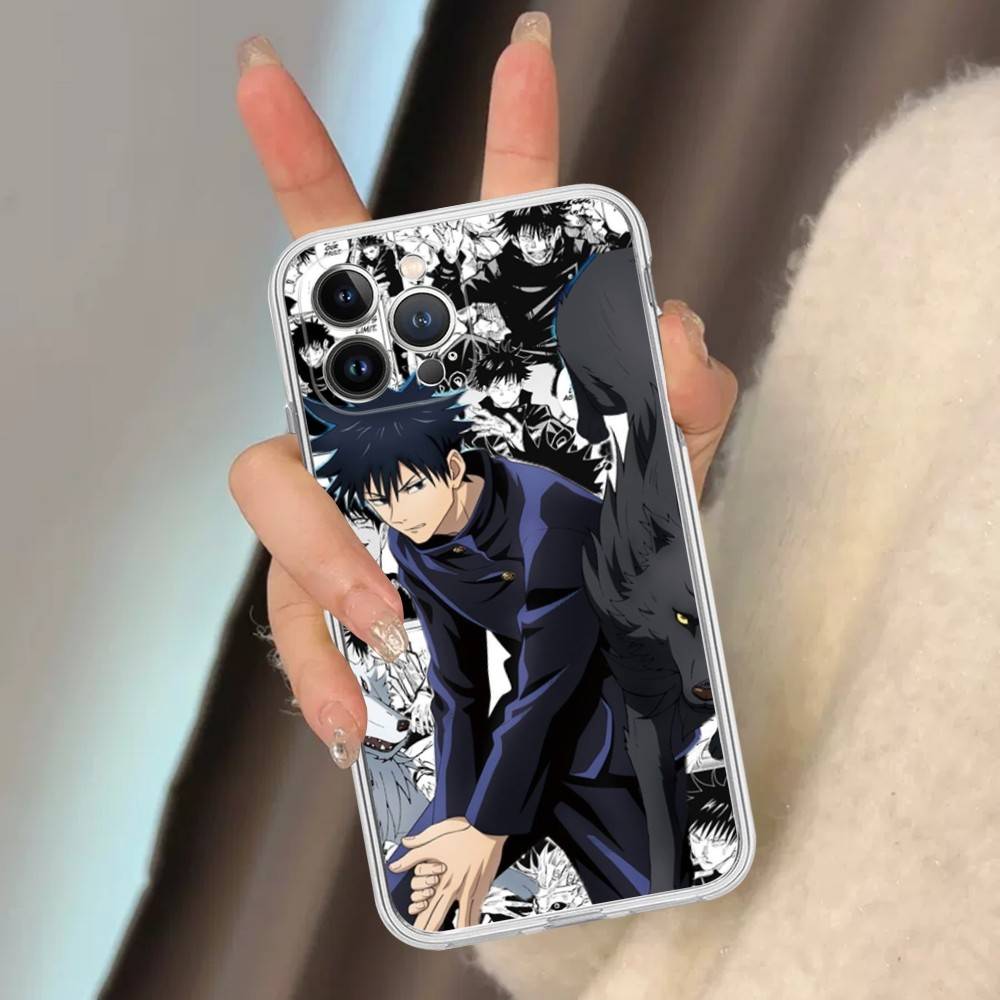 Anime Fushiguro Megumi Jujutsu Kaisen Phone Case For IPhone 11 13 16 12 17 14 15 Pro Max Plus Soft Clear Back Cover Coque