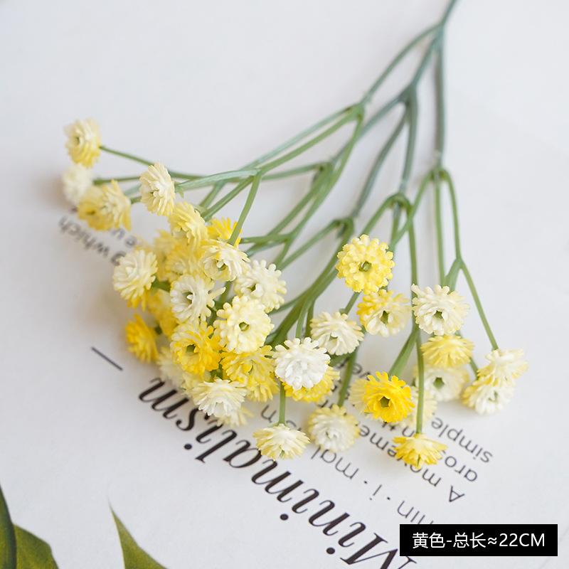 1ks měkký plastový gypsophila umělé květiny 22cm Real Touch Gypsophila Mini kytice pro svatbu domácí dekorace