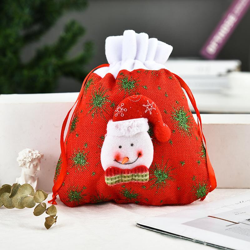 Creative Christmas tote bag three-dimensional doll candy bag bundle pocket decoration gift bag