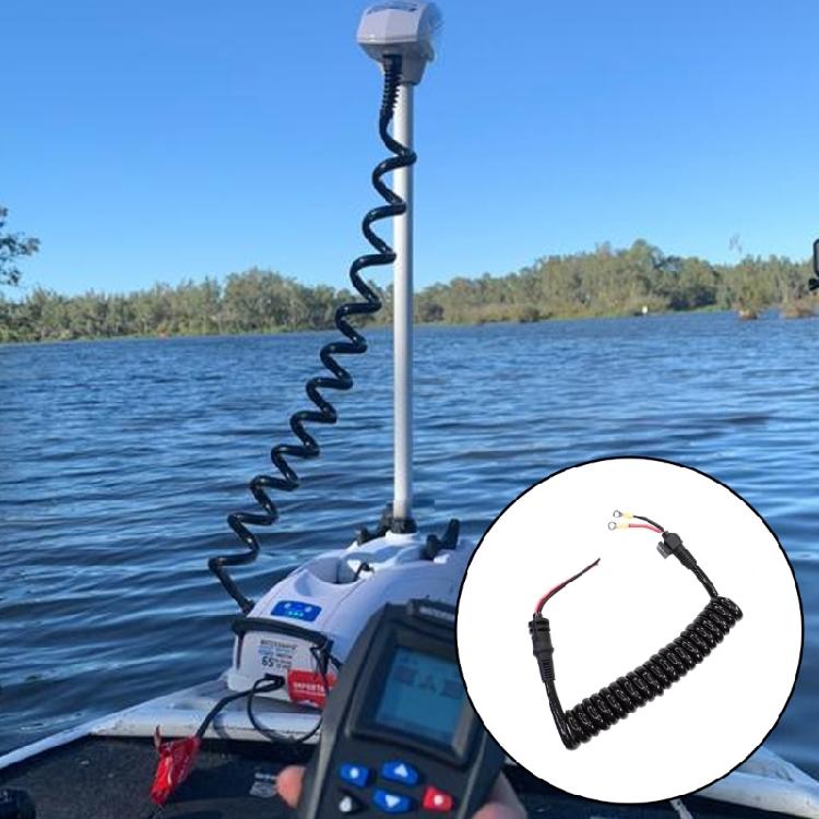Marine Electrical Replacement Cable for Trolling Motor Power Line Service, Coiled Lead for Motorguide Xi5 Trolling Motor 72 inch Shaft Repair Work