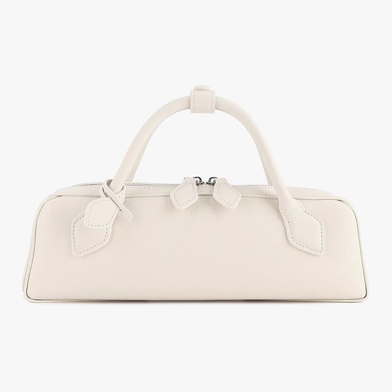 Europäischer & Amerikanischer Stil Echtes Leder Damen Crossbody Baguette Tasche - Modisches Erstschicht-Rindsleder für Pendeln & Streetstyle