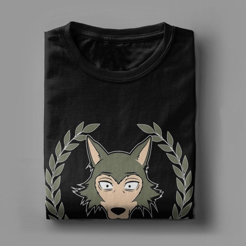 Herren T-Shirts Beastars Team Legoshi Lustige Reine Baumwoll-Tees Kurzarm Anime T-Shirts Rundhals Kleidung Grafik