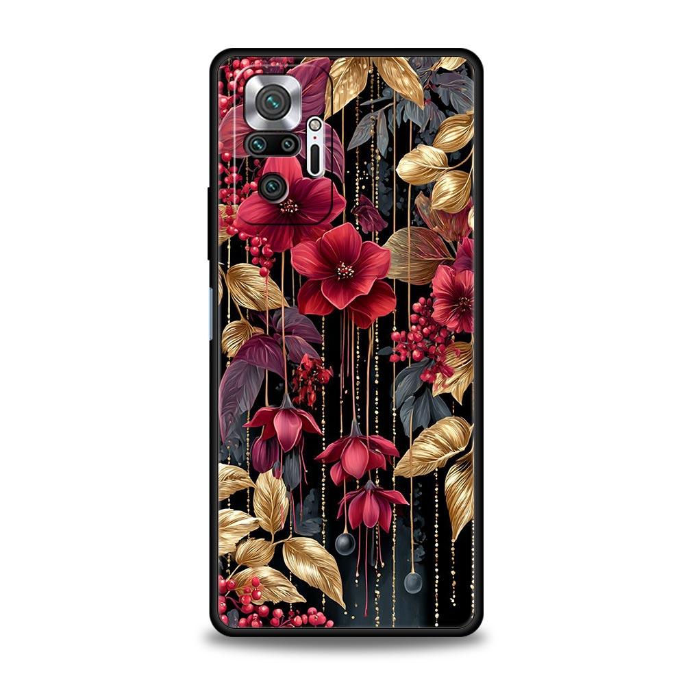 Oil Painting Flowers Pattern Design Phone Case Cover for Redmi 14C 10C Note 15 14 13 12 10 11 K40 Pro Plus 5G Soft TPU Shell