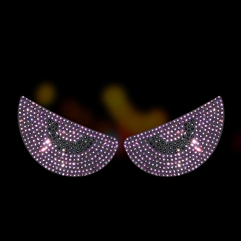 2pcs Diamond Crystal Car Body Devil Eyes Stickers Decal Decoration Car Accessories for Vehicle Body Sticker Windshield for Women