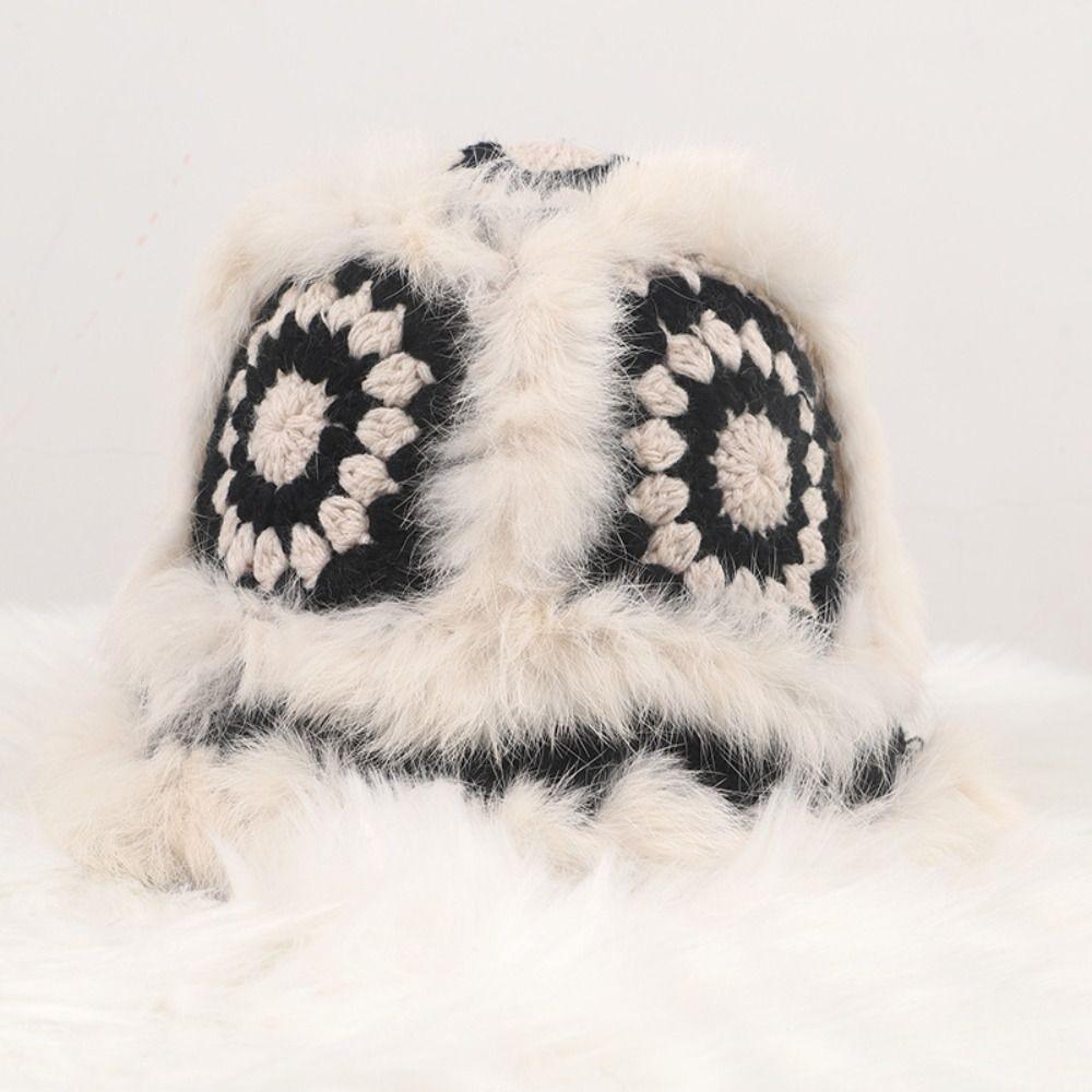 

Милий Капелюх Рибалки Плюшевий Жіночий Капелюх Портативний Капелюх Відро Лижі Black-Style B