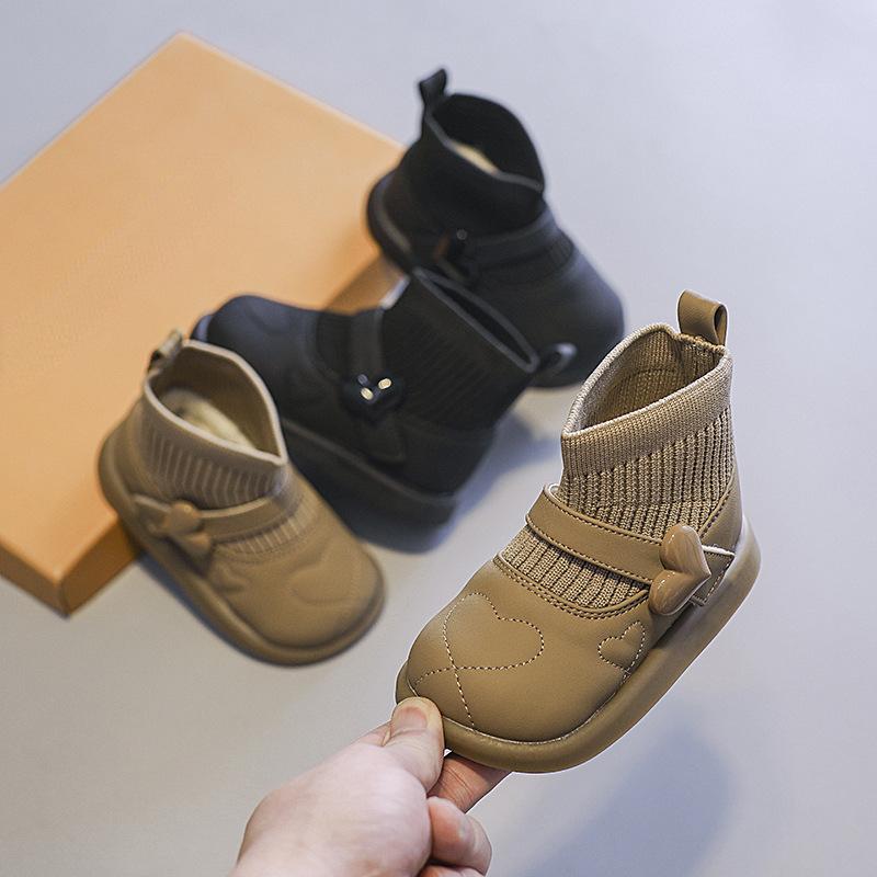Baby Shoe Female Baby Snow Boot Winter Kid High Top Short Boot Waterproof Anti Slip Warm Plush Kid Ankle Boot Botas Para Niña