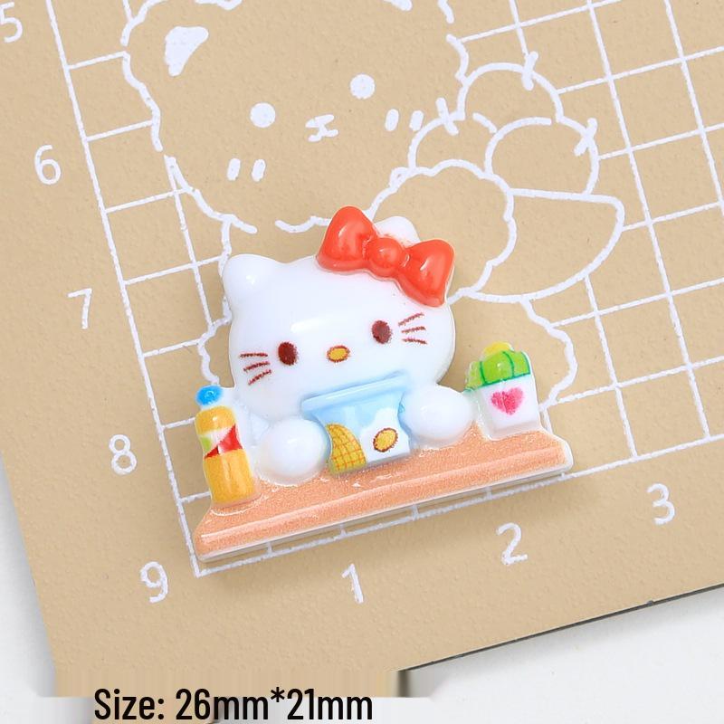 Adorable Resin Cartoon Cat Shoe Buckle & Creative DIY Jewelry Hair Clip Accessories