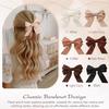 Bessrung 6pcs Small Hair Bows, Soft Satin Ribbon Bow Hair Clips for Women Teens, Non-Slip Hair Barrettes for Curly Straight Hair, Cute Bow Clips