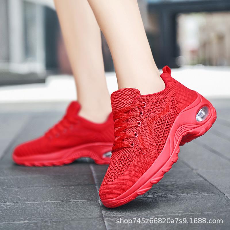 

Square dance shoes women s soft-soled mesh dance dance shoes white outdoor middle heel fitness dancing shoes yoga breathability 35