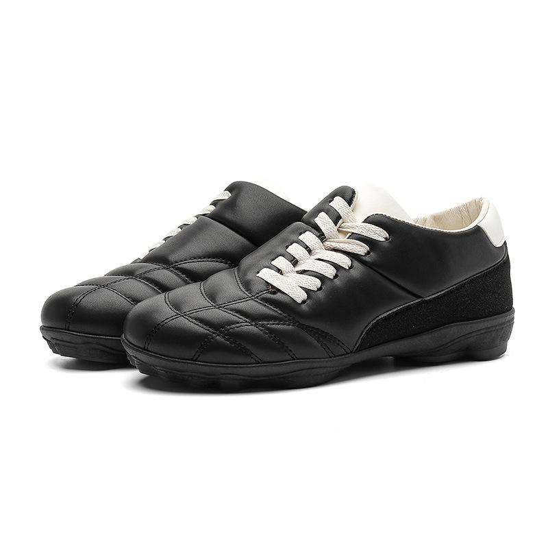 Oblique lace-up retro shoes casual sports shoes flat-bottomed outdoor commuting trendy Dexun football sports shoes ZA
