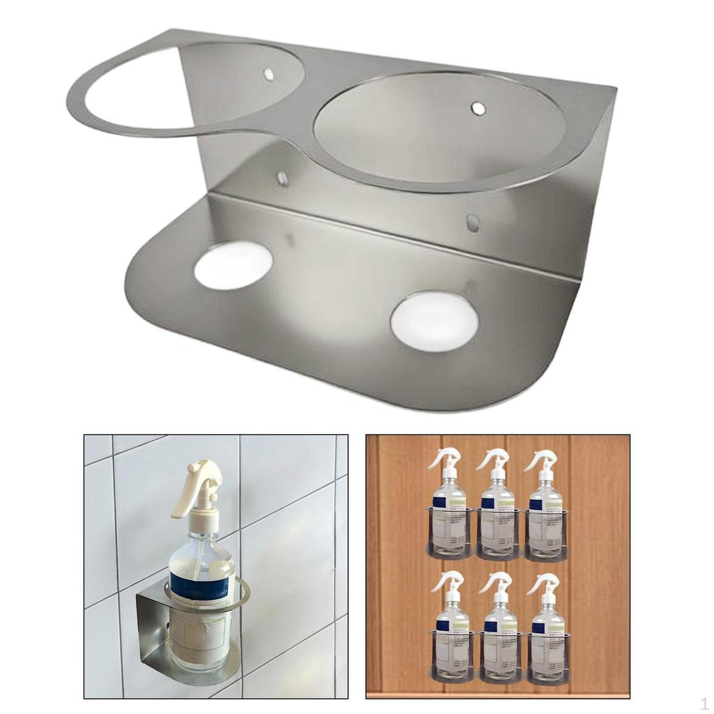 Spray Bottle Holder Can Organizer Wall Mounted Storage Rack for Bathroom