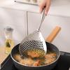 1Pcs Large Durable Stainless Steel Colander Skimmer Spoon Heavy Duty Food Strainer Spoon For Frying & Cooking Kitchen Utensils