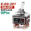 Self Reset/Self-locking Rocker Switch 2/3/4/6/8/9/12Pin Copper Pin Toggle Switch High Current 32A 250VAC Power Button Switch