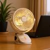6-Inch USB Rechargeable Mini Fan with Night Light for Desktop, Office, Dorm