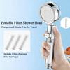 Filter Shower Head High Pressure Impurity Removal Sprayer Shower Filtered Head for Hard Water for Daily Bathing Washing Bathtub