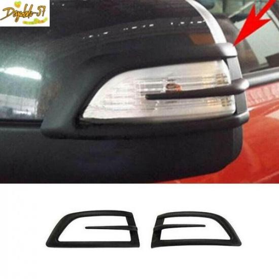 For Ford Ranger 16- Matte Black Rearview Mirror Turn Light Lamp Cover Trim