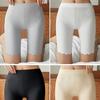 Women's Ice Silk Safety Shorts: Anti-Exposure, Non-Rolling Edge, Summer Thin, Two-in-One Extended Five-Point Base Layer.