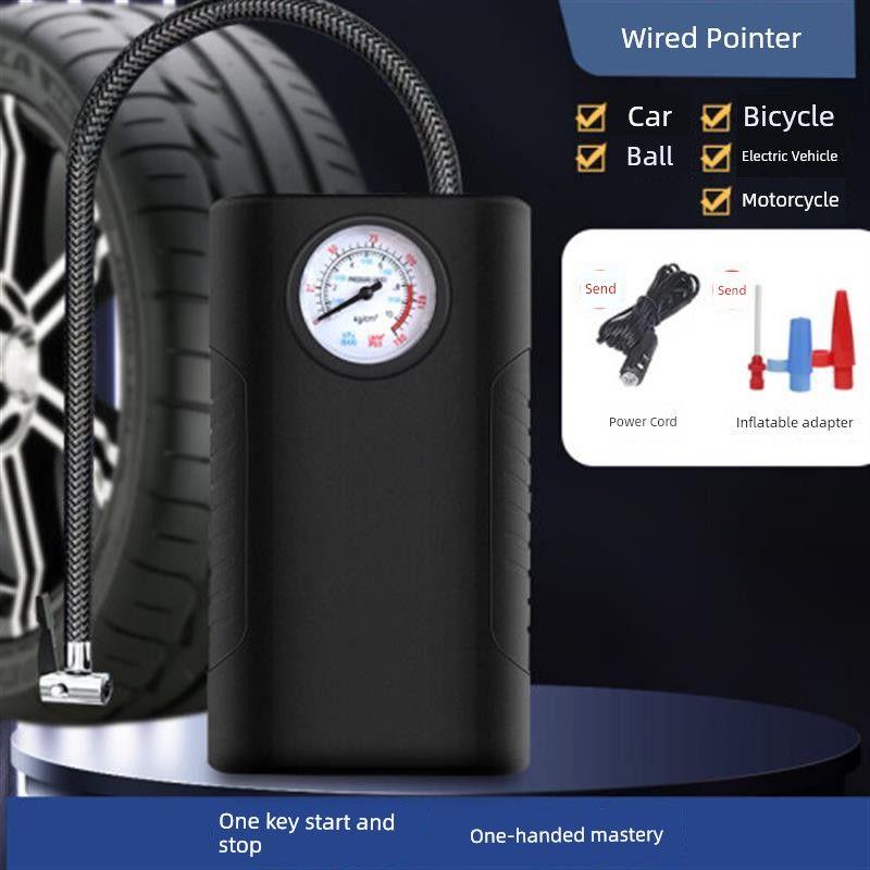 

Japan German Import Technology Electric Vehicle Air Pump Air Pump Portable Automobile Inflator Wireless Tire Car Wired [Mechanical Pointer] for Cars