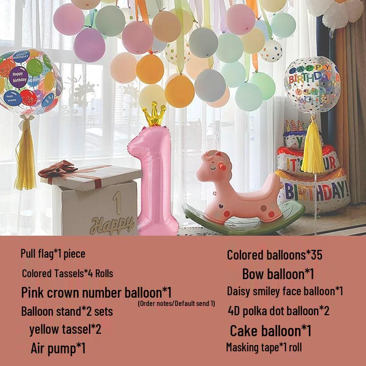 Erster Geburtstag Ballon Dekorationsset für Jungen und Mädchen