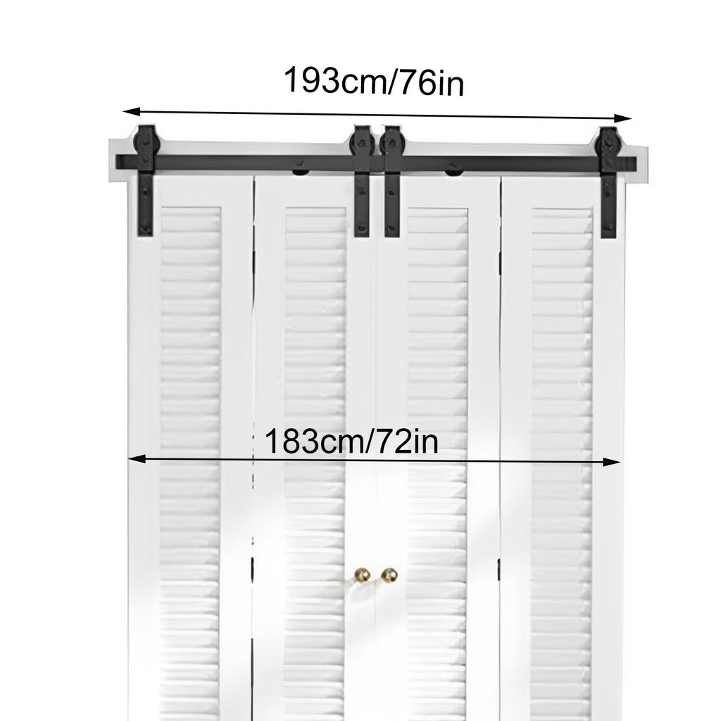 Rail Sliding Barn Door Carbon Steel Hardware Kits Set Rail Sliding Barn Door Rail Hardware Floor Guide Sliding Door Warehouse