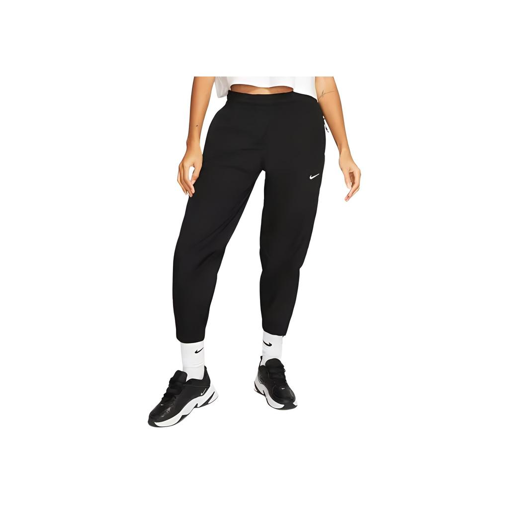 Nike Elastic Logo Print Mid-Rise Knitted Sports Pants Women bottoms Black CQ4003-010