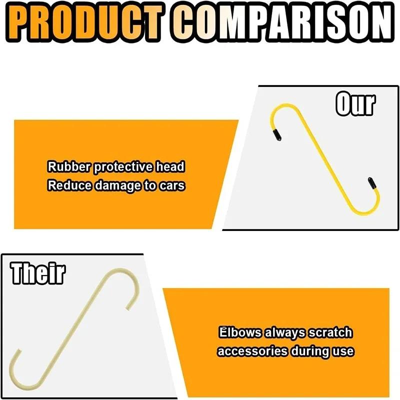 Universal Brake Caliper Hangers Hooks with Rubber Tips for Auto Axle Suspension Repair