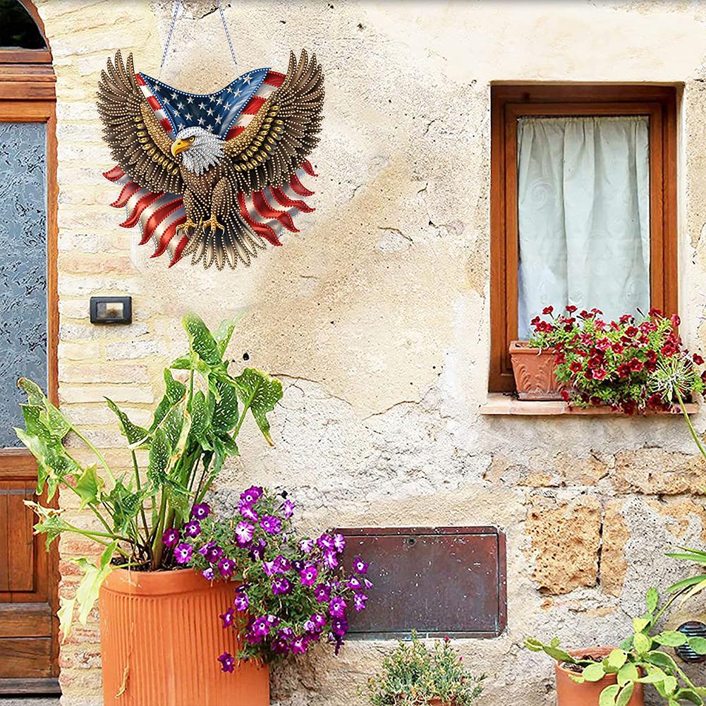 Pinguin 5D DIY Diamantmalerei Punkte Anhänger Diamantmalerei Ornamente Diamantmalerei Hängeanhänger für Garten Fenster Dekoration
